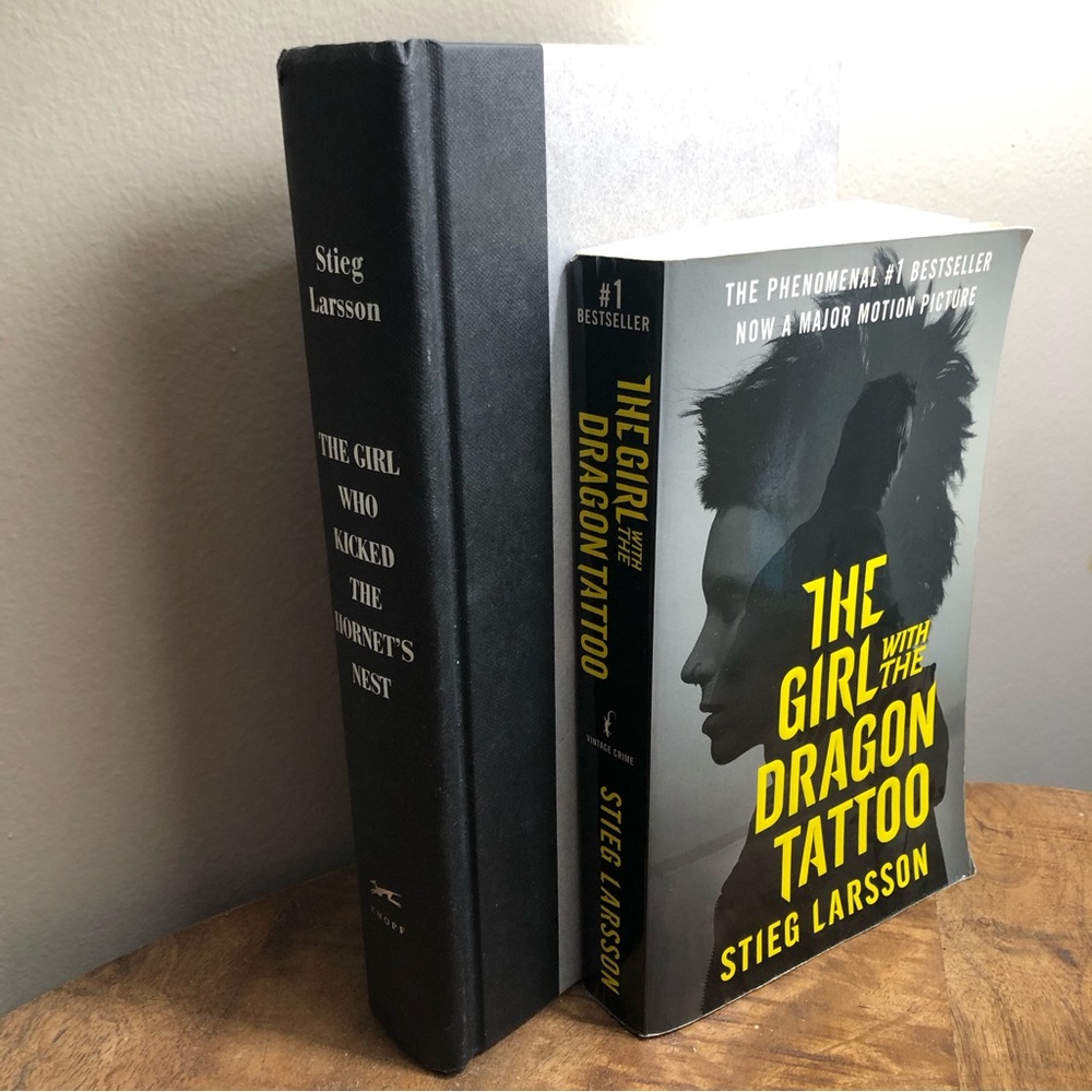 Stieg Larsson Book Set The Girl with the Dragon Tattoo Girl Who Kicked the ..